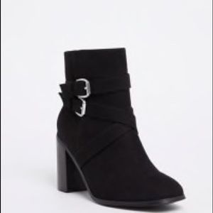 Faux suede boots